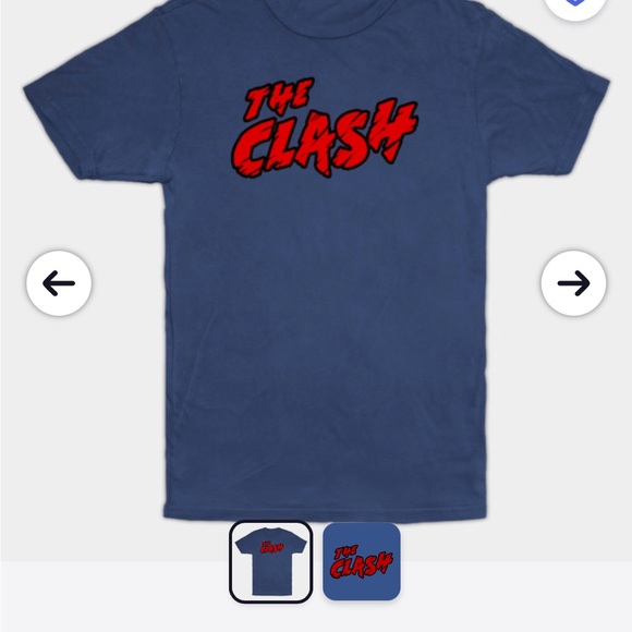 Lane Seven Other - The Clash Blue T-Shirt Large Music New NWT